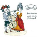 Gesucht, Barockensemble oder ähnliches Netzwerk, musizierende Figuren, Illustration von Franziska Ludwig