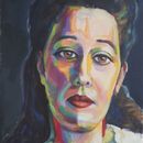 Gemälde eines Frauenkopfes von Conny Himme