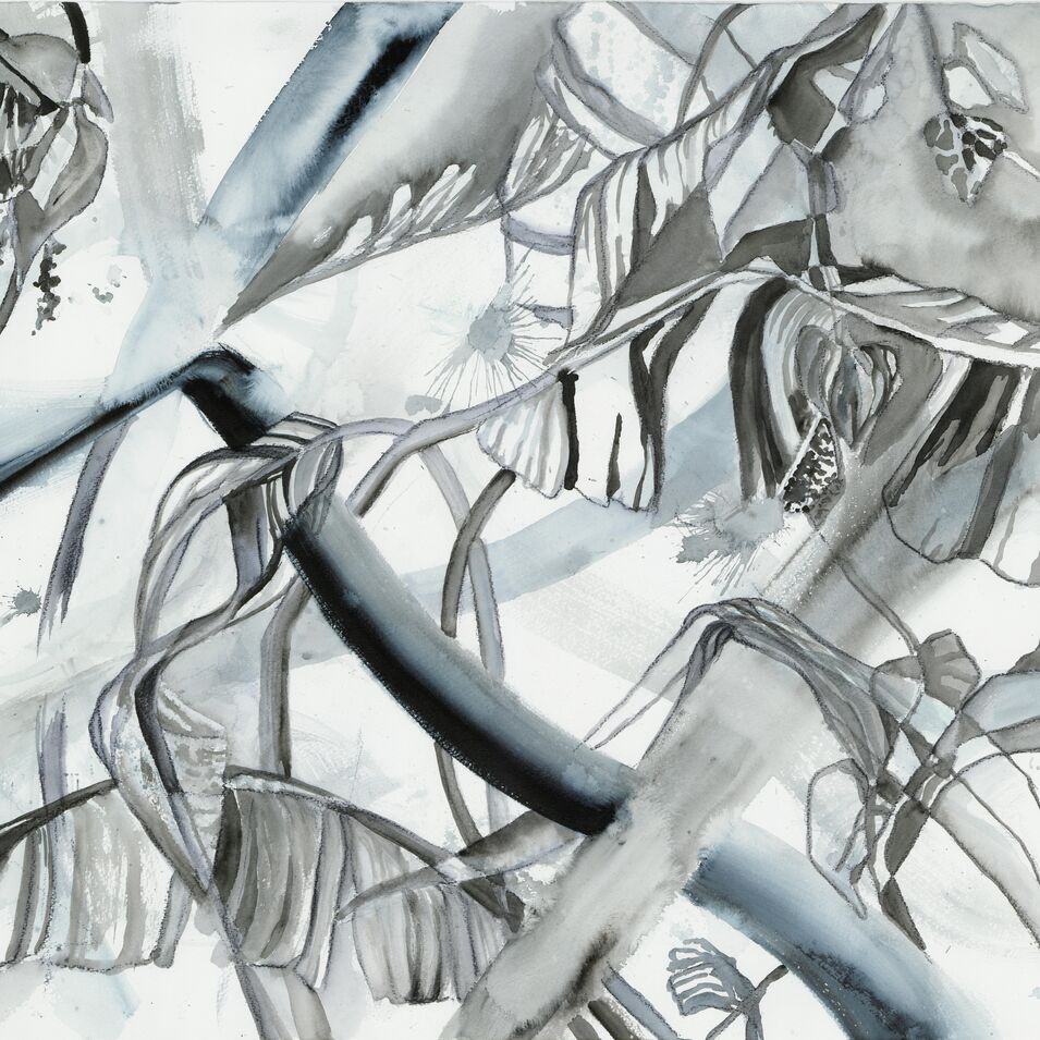 Ein Experimentelles Aquarell von Kerstin Mempel.