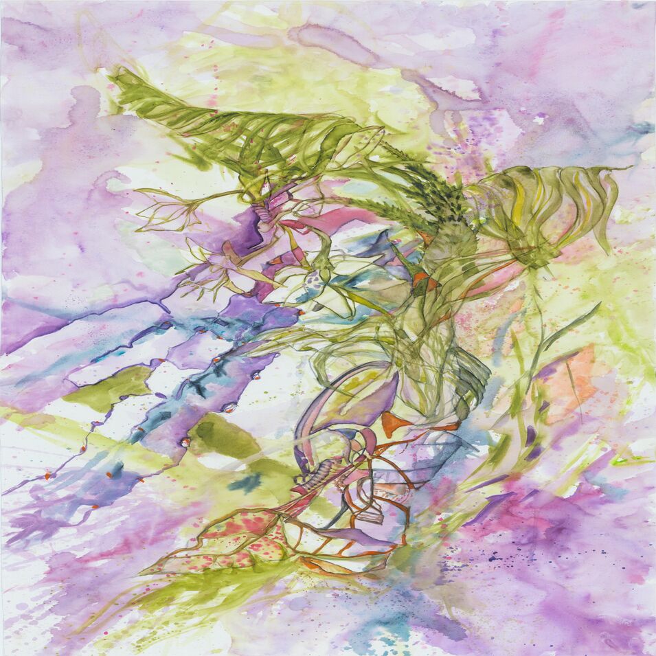 Ein experimentelles Aquarell von Kerstin Mempel.