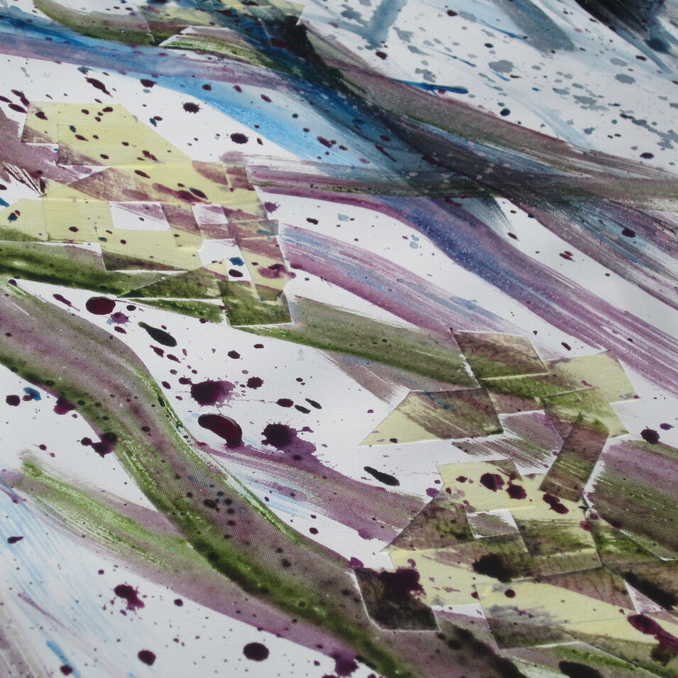 Aquarell und Sand auf Leinwand