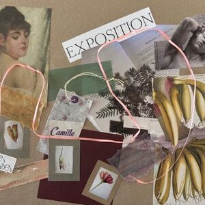 Das Bild zeigt eine Collage mit dem Titel Exposition mit unterschiedlichen Fragmenten aus der Kunstgeschichte