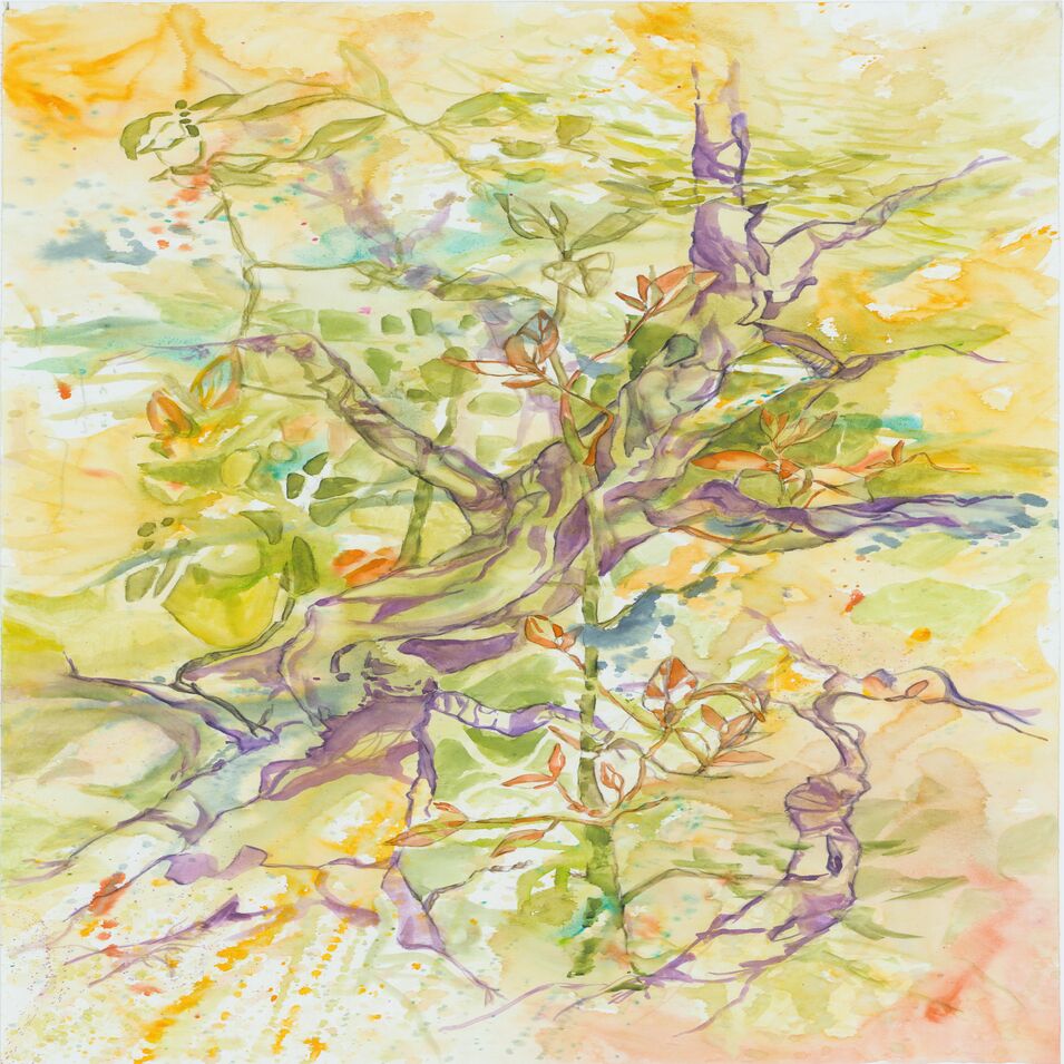 Ein experimentelles Aquarell von Kerstin Mempel.