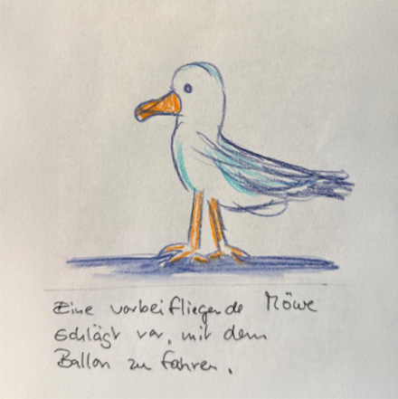Eine illustrierte Möwe